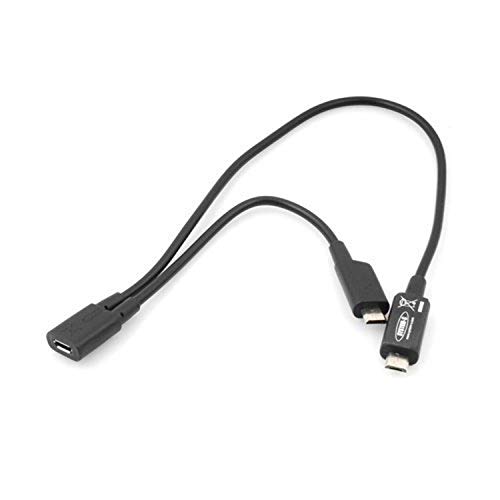 System-S Micro USB Eingang zu 2X Micro USB Ausgang Ladekabel Y Kabel Splitter von System-S