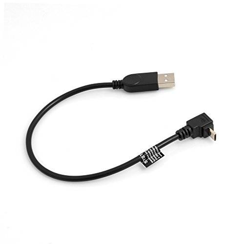 System-S Micro USB Kabel 90° Grad aufwärts gewinkelt Winkel Adapter Datenkabel Ladekabel 27 cm von System-S