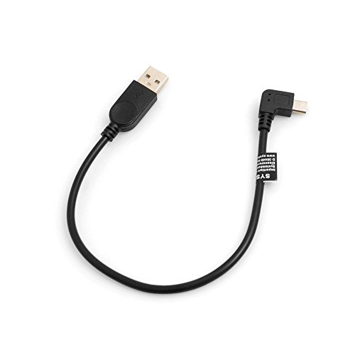 System-S Micro USB Kabel 90° Grad rechts gewinkelt Winkelstecker Datenkabel Ladekabel ca. 27 cm von System-S