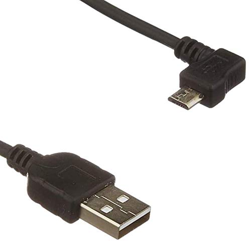 System-S Micro USB Kabel Datenkabel Ladekabel mit 90° Winkelstecker 90 Grad gewinkelt 30 cm von System-S