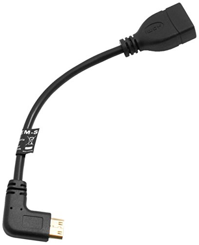 System-S Mini HDMI (1.4) Kabel Winkel Links auf Standard Buchse 16 cm von System-S