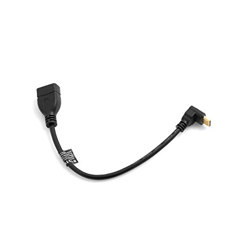 System-S Mini HDMI Aufwärts Gewinkelt Winkel Winkelstecker 90° Grad zu HDMI Eingang Buchse Kabel 22 cm von System-S
