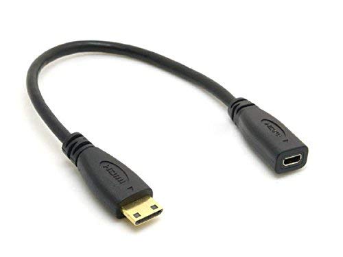System-S Mini HDMI Typ C (Male) auf Micro HDMI Typ D v1.4 Buchse Kabel Adapter Converter von System-S