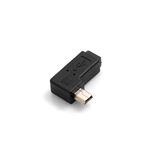 System-S Mini USB (Female) auf Mini USB (Male) 90° Links gewinkelt Winkelstecker USB Adapter von System-S