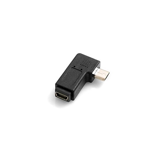 System-S Mini USB Buchse auf Micro USB Stecker 90° Rechts Gewinkelt Winkelstecker Adapter von System-S