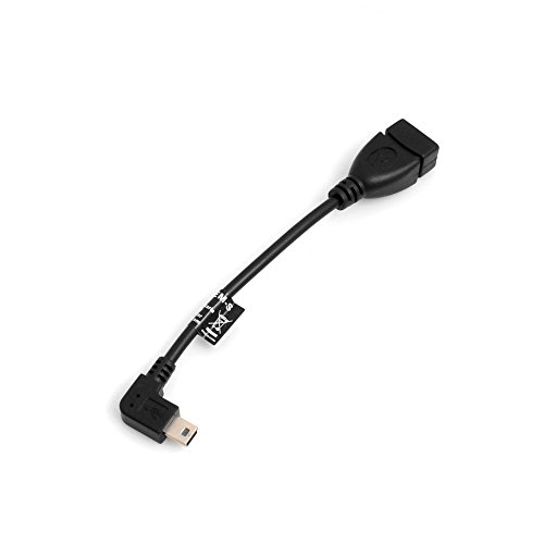 System-S Mini USB Kabel 90° Grad rechts gewinkelt Winkelstecker auf USB Typ A Buchse Datenkabel Ladekabel 13 cm von System-S