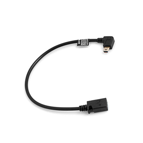 System-S Mini USB Kabel 90° Links gewinkelt Winkelstecker auf Mini USB Buchse Datenkabel Ladekabel 27 cm von System-S