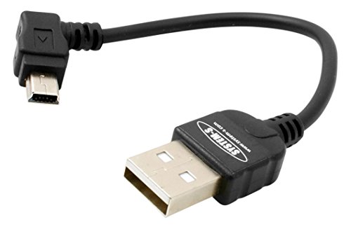 System-S Mini USB Kabel Winkelstecker 90 Grad gewinkelt Adapter Datenkabel Ladekabel, 10 cm von System-S
