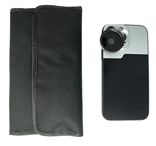 System-S ND Filter Set 37 mm Neutraldichte mit Hülle und Tasche für iPhone 13 Pro Max Schwarz von System-S