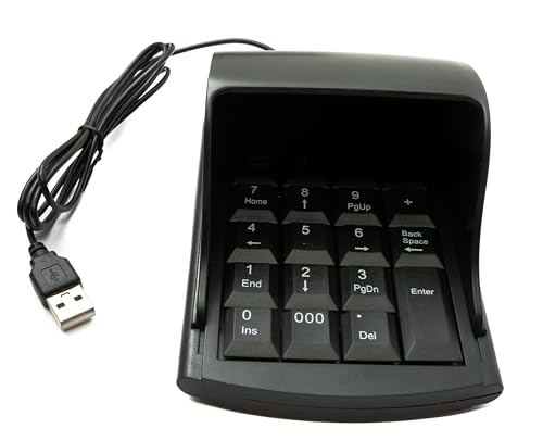 System-S Numpad Ziffernblock Anti Peeping 19 Tasten USB 2.0 Typ A Tastatur mit Sichtschutz von System-S