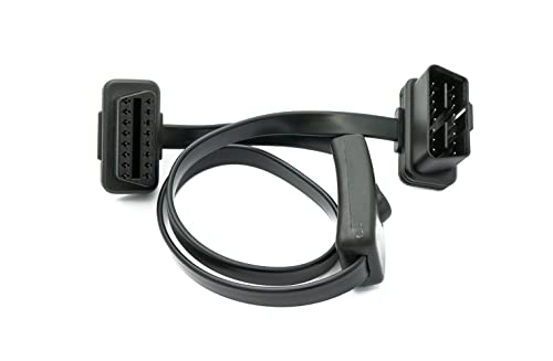 System-S OBD Kabel 50 cm OBD 2 16pin J1962M Stecker zu J1962F Buchse flach Schalter Auto von System-S