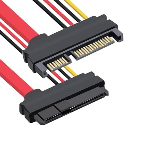 System-S SATA Kabel 10 cm 22Pin Stecker zu SAS 29 Pin Buchse Adapter für Festplatte von System-S