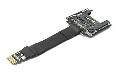System-S SD Karte 10 cm Kabel Micro SD Stecker zu Standard Buchse Verlängerung Adapter von System-S