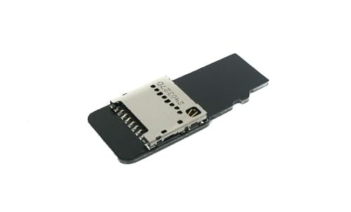 System-S SD Karte Adapter Micro SD Stecker zu Buchse Verlängerung Kabel in Schwarz von System-S