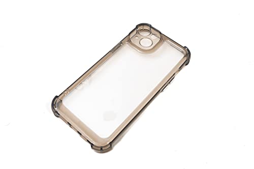 System-S Schutzhülle stoßfest aus TPU in Schwarz Transparent Hülle für iPhone 14 Plus von System-S