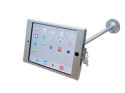 System-S Schwanenhals Wand Halterung abschließbar Showroom Halter mit Sicherheitsschloss für iPad Mini von System-S