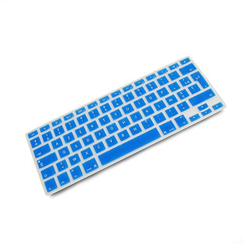 System-S Silikon Tastaturschutz Tastaturabdeckung AZERTY Französische Tastatur Abdeckung Schutz für MacBook Pro 13 Zoll 15 Zoll 17 Zoll iMac MacBook Air 13 Zoll in Blau von System-S