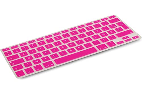 System-S Silikon Tastaturschutz Tastaturabdeckung AZERTY Französische Tastatur Abdeckung Schutz für MacBook Pro 13 Zoll 15 Zoll 17 Zoll iMac MacBook Air 13 Zoll in Pink von System-S