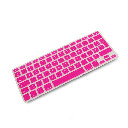System-S Silikon Tastaturschutz Tastaturabdeckung AZERTY Französische Tastatur Abdeckung Schutz für MacBook Pro 13 Zoll 15 Zoll 17 Zoll iMac MacBook Air 13 Zoll in Pink von System-S