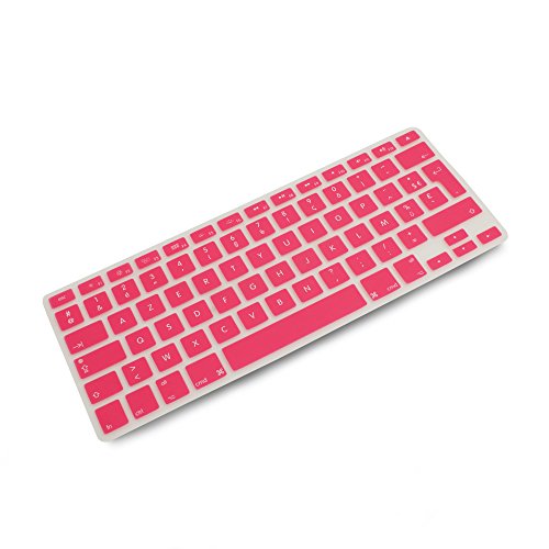 System-S Silikon Tastaturschutz Tastaturabdeckung AZERTY Französische Tastatur Abdeckung Schutz für MacBook Pro 13 Zoll 15 Zoll 17 Zoll iMac MacBook Air 13 Zoll in Rosa von System-S