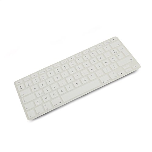 System-S Silikon Tastaturschutz Tastaturabdeckung AZERTY Französische Tastatur Abdeckung Schutz für MacBook Pro 13 Zoll 15 Zoll 17 Zoll iMac MacBook Air 13 Zoll in Weiß von System-S