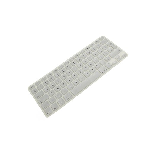 System-S Silikon Tastaturschutz Tastaturabdeckung QWERTY Englische Tastatur Abdeckung Schutz Staubschutz für MacBook Pro 13" 15" 17" / iMac/MacBook Air 13" in der Farbe Silber von System-S
