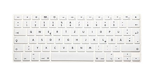 System-S Silikon Tastaturschutz Tastaturabdeckung QWERTZ Deutsche Tastatur Abdeckung Schutz für MacBook Pro 13" 15" 17" iMac MacBook Air 13" in der Farbe Silber von System-S