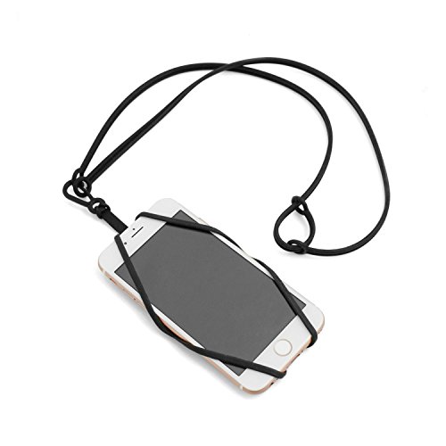 System-S Spiderbag Smartphone Halsband Umhängeband Trageband (schwarz) von System-S