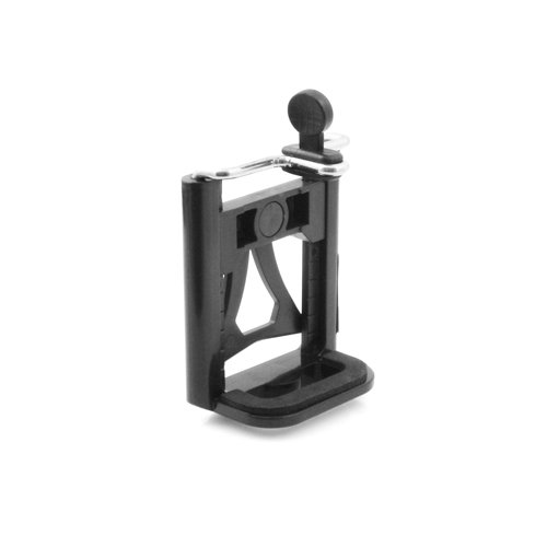 System-S Stativ Adapter Aufsatz mit Gewinde für Kameraschrauben und Stative mit ausklappbarem Standfuß für Handy Smartphone 5,5 cm - 8 cm von System-S