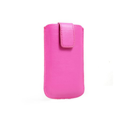 System-S Tasche Etui Sleeve Case Hülle mit Rückzugfunktion Ausziehhilfe in Pink für Motorola RAZR V3 RAZR2 V8 von System-S