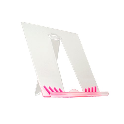 System-S Tisch Ständer Halter Halterung Stand Transparent Pink für Archos Home Tablet 5 9 10.1 28 32 43 70 101 Internet Tablet Arnova 8 von System-S
