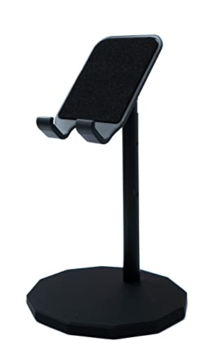 System-S Tischhalterung einstellbar rutschfest Ständer für Tablet Smartphone in Schwarz von System-S