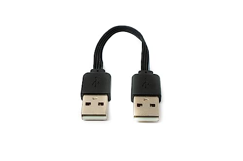 System-S USB 2.0 Kabel 10 cm Typ A Stecker zu Stecker Adapter kurz flach in Schwarz System-S USB 2.0 Kabel 10 cm Typ A Stecker zu Stecker Adapter kurz flach in Schwarz von System-S