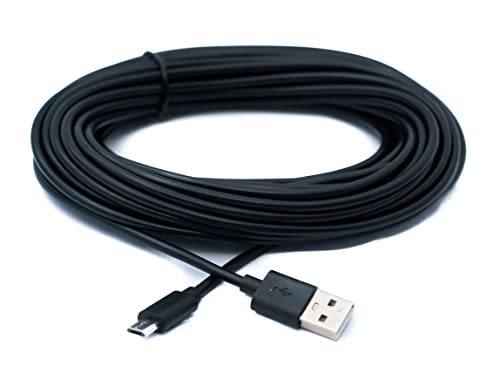 System-S USB 2.0 Kabel 10 m Micro B Stecker zu Typ A Stecker Ladekabel 10 m Schwarz von System-S