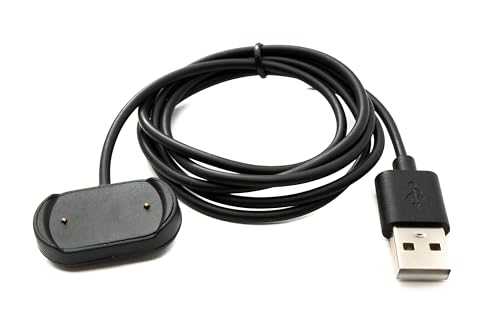 System-S USB 2.0 Kabel 100 cm Ladekabel für Amazfit Cheetah Pro Smartwatch Adapter in Schwarz von System-S