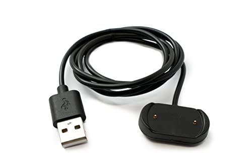 System-S USB 2.0 Kabel 100 cm Ladekabel für Amazfit T-Rex 2 Smartwatch in Schwarz von System-S