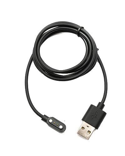 System-S USB 2.0 Kabel 100 cm Ladekabel für Realme Watch 3 Smartwatch in Schwarz von System-S