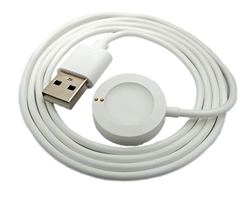 System-S USB 2.0 Kabel 100 cm Ladekabel kompatibel mit Michael Kors Smartwatch in Weiß von System-S