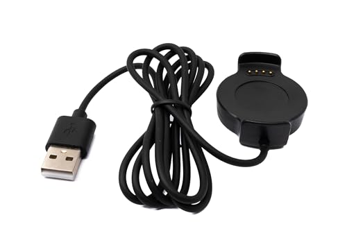 System-S USB 2.0 Kabel 100 cm Ladestation für Huawei Watch 2 Smartwatch 5V Adapter in Schwarz von System-S