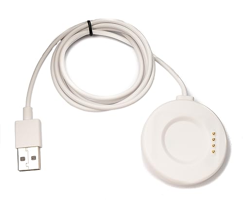 System-S USB 2.0 Kabel 100 cm Ladestation für Oppo Watch 3 2 1 pro SE Smartwatch in Weiß von System-S