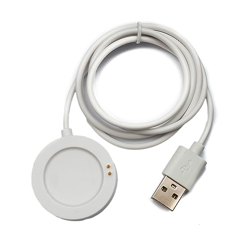 System-S USB 2.0 Kabel 100 cm Ladestation für Xiaomi Watch S2 42 46 mm Smartwatch in Weiß von System-S