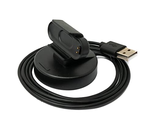 System-S USB 2.0 Kabel 100cm Ladestation für Xiaomi Mi Smart Band 7 Smartwatch in Schwarz von System-S