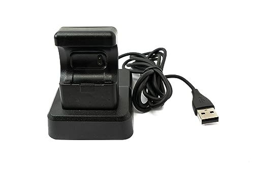 System-S USB 2.0 Kabel 120 cm Ladestation für Fitbit Charge 4 Smartwatch in Schwarz von System-S