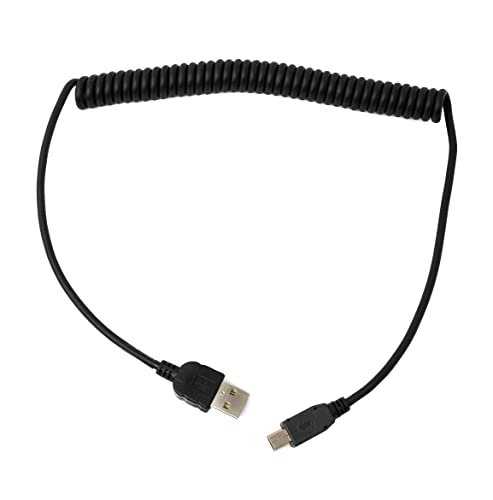 System-S USB 2.0 Kabel 130 cm Mini B Buchse zu Typ A Stecker Adapter Spirale für Garmin von System-S