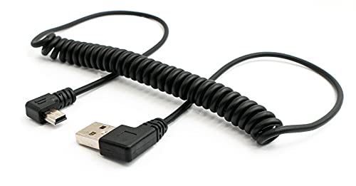System-S USB 2.0 Kabel 150 cm Typ A Stecker zu Mini B Stecker Spirale Winkel in Schwarz System-S USB 2.0 Kabel 150 cm Typ A Stecker zu Mini B Stecker Spirale Winkel in Schwarz von System-S