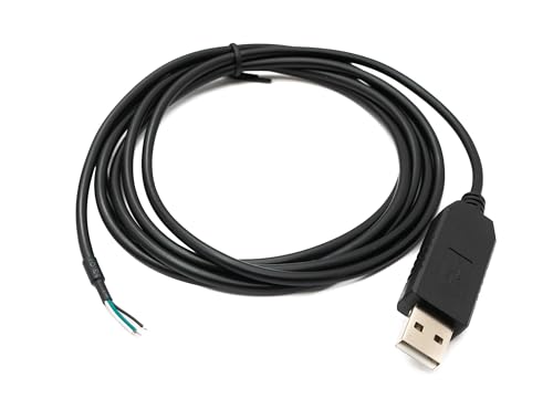 System-S USB 2.0 Kabel 180 cm Typ A zu RS485 4 Pin Pigtail Draht Adapter in Schwarz von System-S