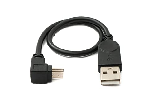 System-S USB 2.0 Kabel 30 cm Mini B Buchse zu Typ A Stecker Adapter Winkel in Schwarz von System-S