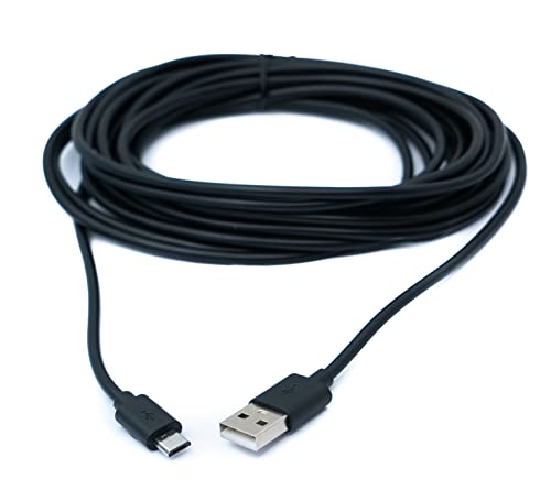 System-S USB 2.0 Kabel 5 m Micro B Stecker zu Typ A Stecker Ladekabel 5m Schwarz von System-S