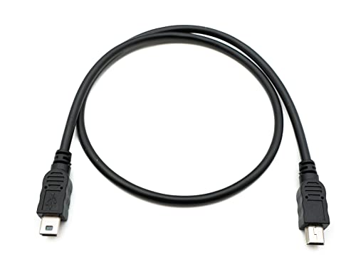 System-S USB 2.0 Kabel 50 cm Mini B Stecker zu Stecker Adapter in Schwarz von System-S