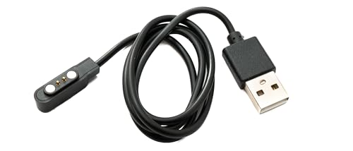 System-S USB 2.0 Kabel 60 cm Ladekabel für Kospet Tank T2 Smartwatch Adapter in Schwarz von System-S